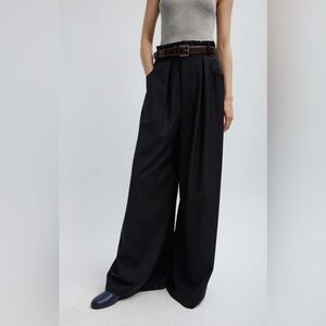 Tibi Tropical Wool Walker Wide Leg Pants